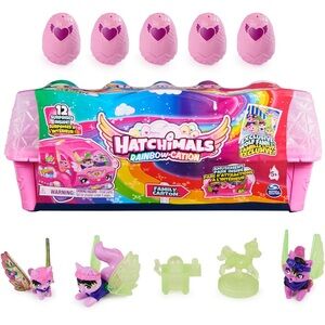 Hatchimals CollEGGtibles Rainbow-cation Wolf Family Carton, 10 Characters